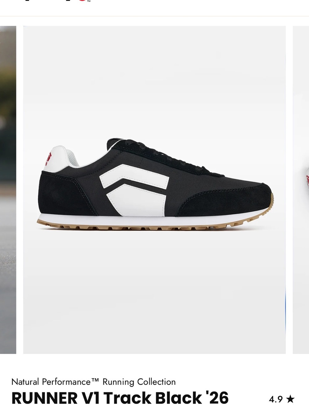Women’s Athletic Runner Low-Profile Sneaker Black/White zero Drop